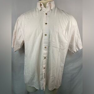 Savane Elements Short Sleeve Button Up Linen Shirt Men’s Large